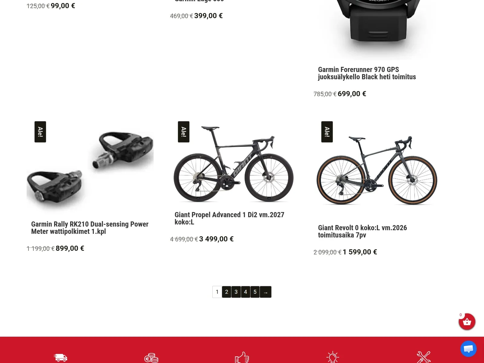 Cycle Center: näkymä sivustolta