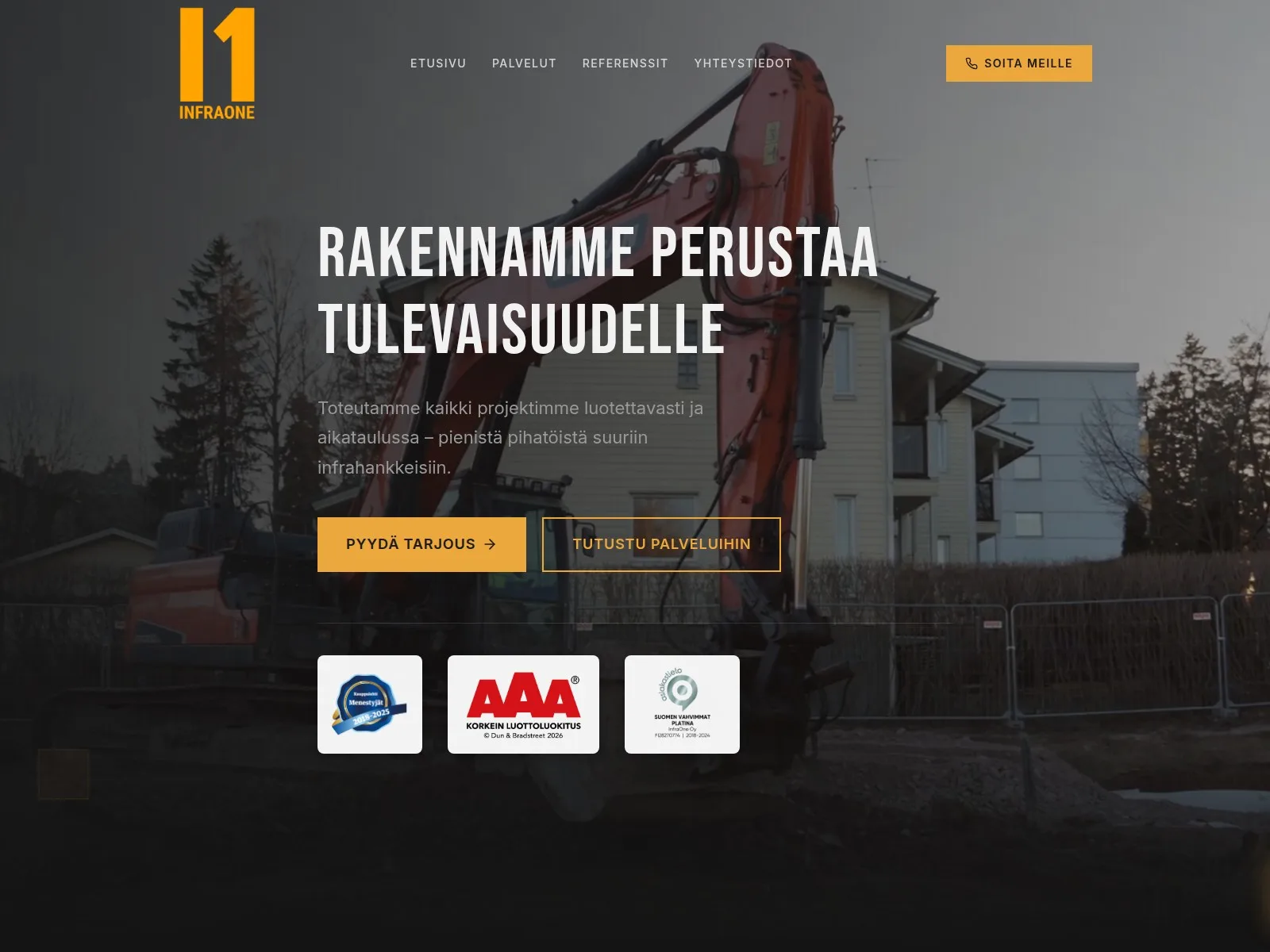 Infraone: Maarakentamisen ammattilainen pihatöistä infrahankkeisiin