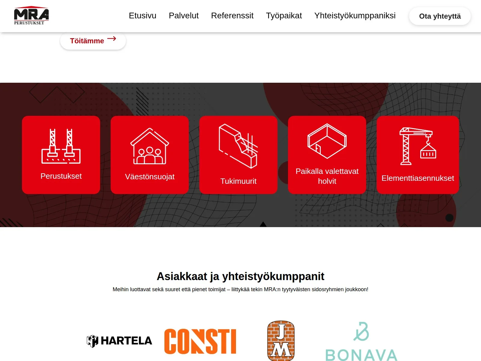MRA-Perustukset: näkymä sivustolta