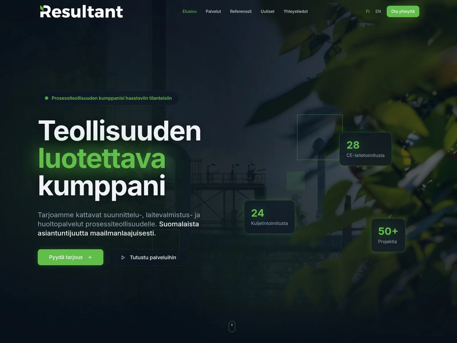 Resultant: Prosessiteollisuuden kumppani suunnittelusta huoltoon