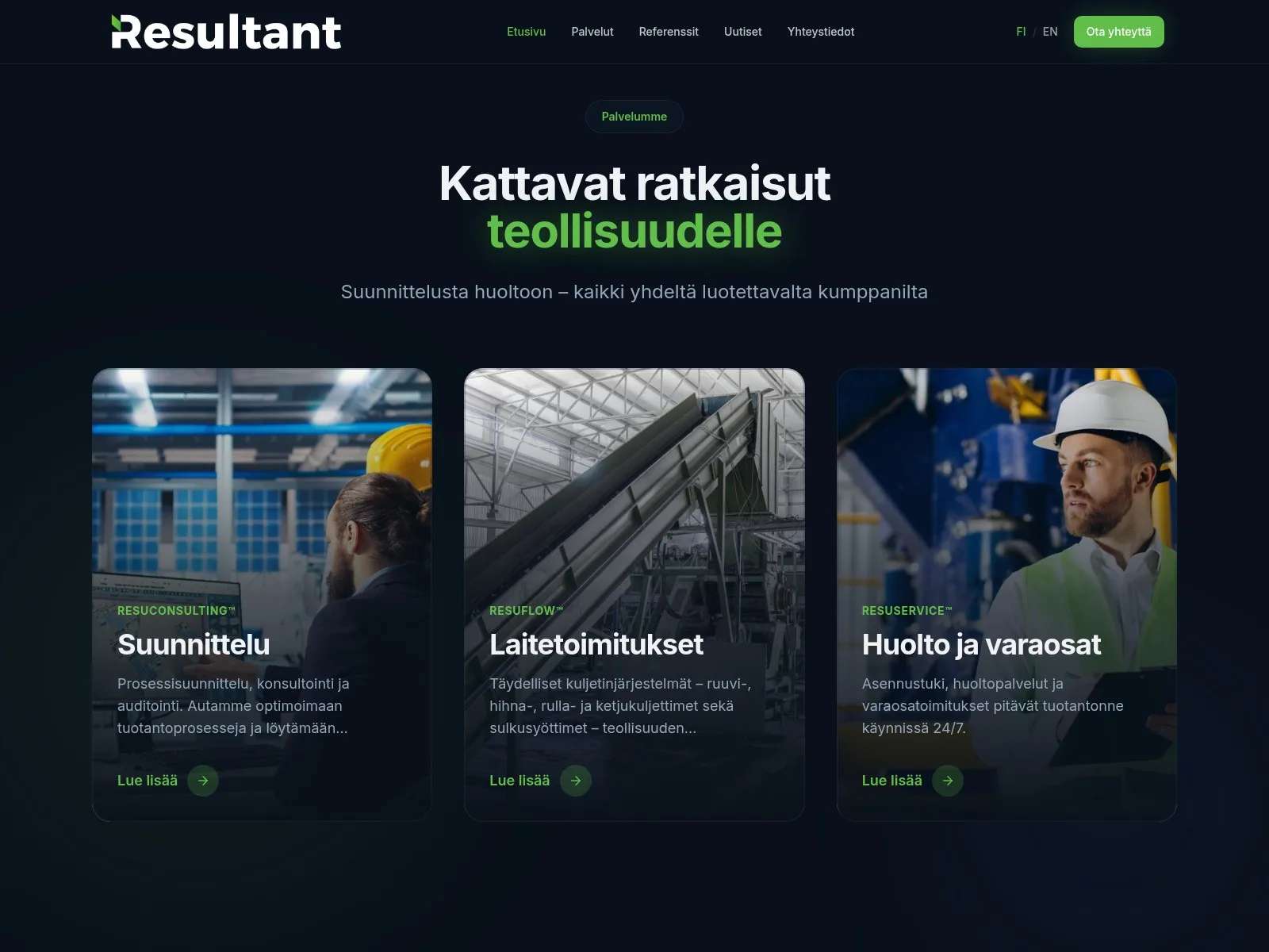 Resultant: näkymä sivustolta